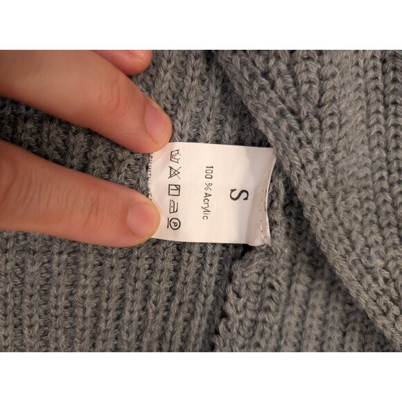 Gray sweater women open front duster sweater size S - Picture 7 of 7
